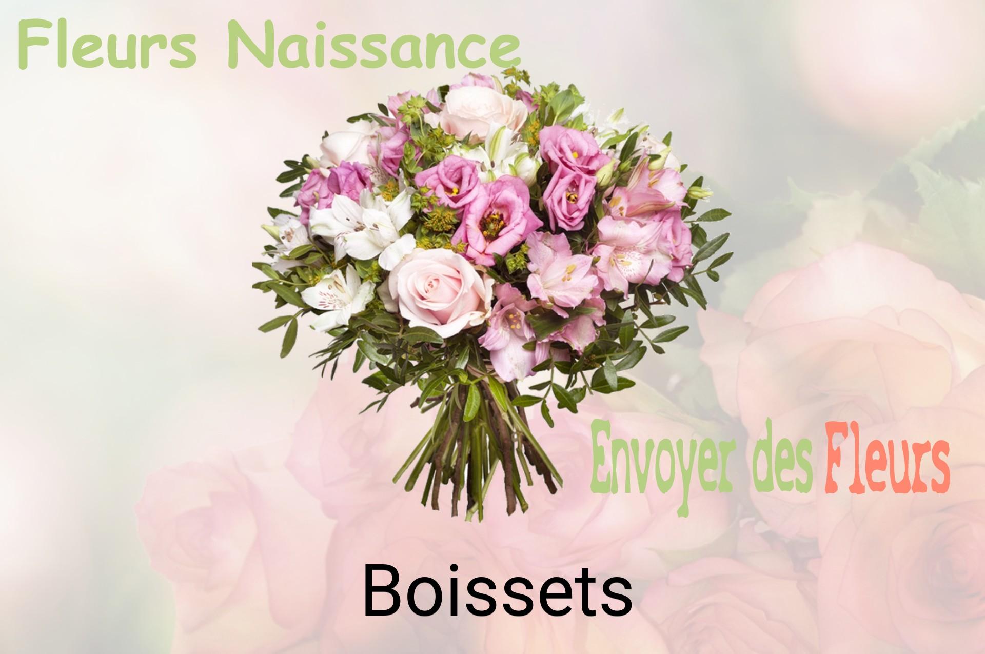 Bouquet de fleurs de naissance livré à Boissets